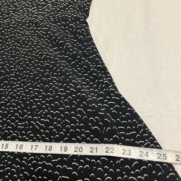 NWOT MONKL Women's Midi Dress Black Geometric Long Sleeve Size 38/Medium - Picture 10 of 11